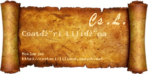 Csatári Liliána névjegykártya